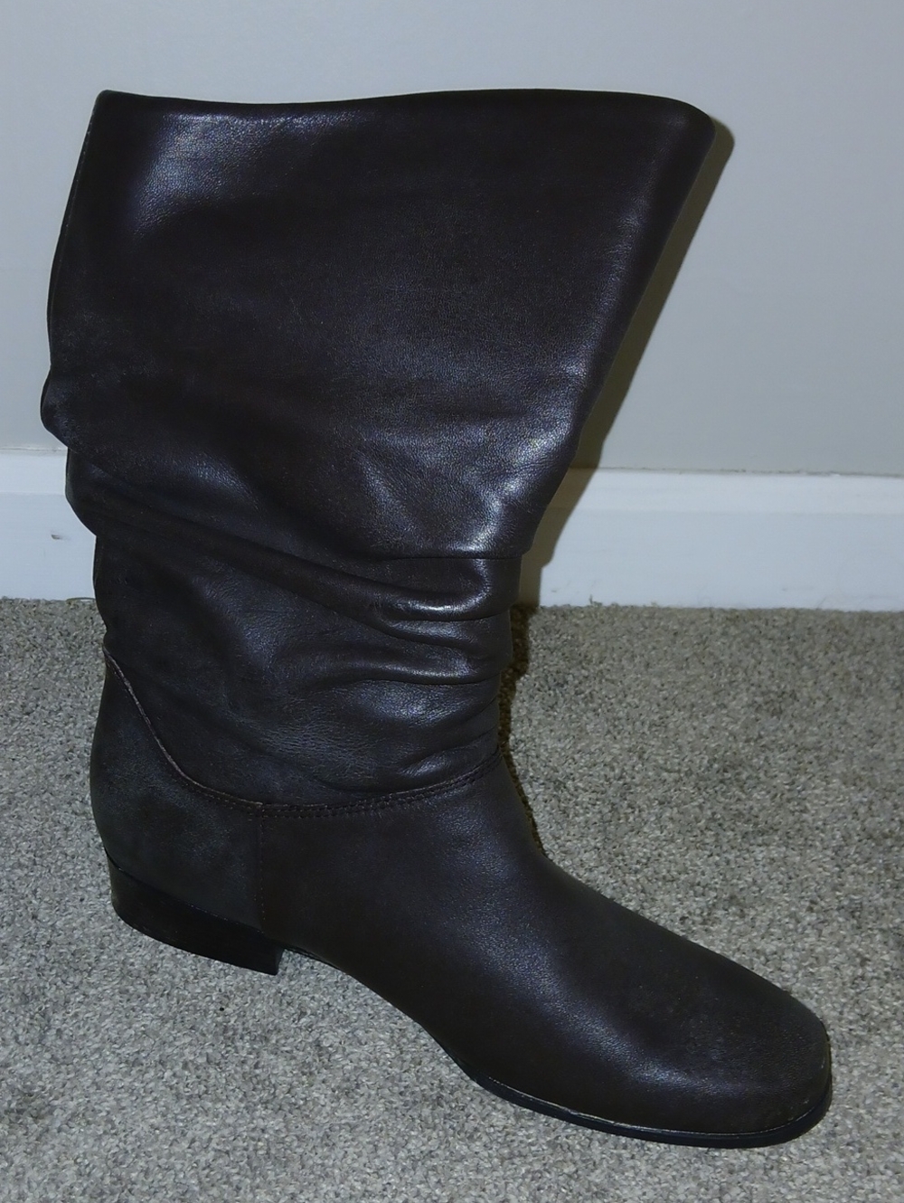 Women's Brown Slouch Mid-Calf Boots